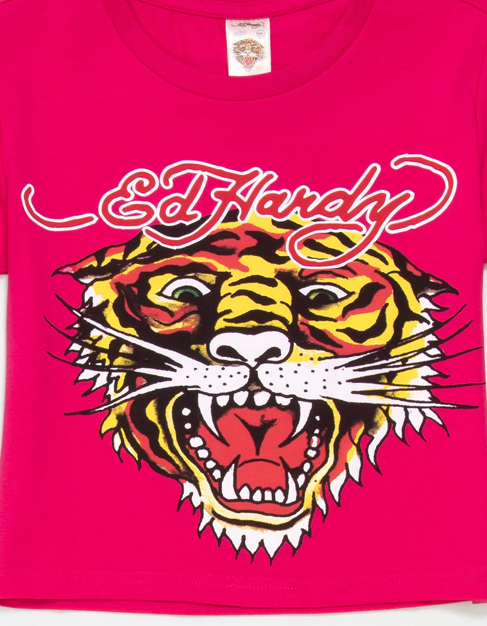 ED HARDY Tiger Girls Tee - HOT PINK