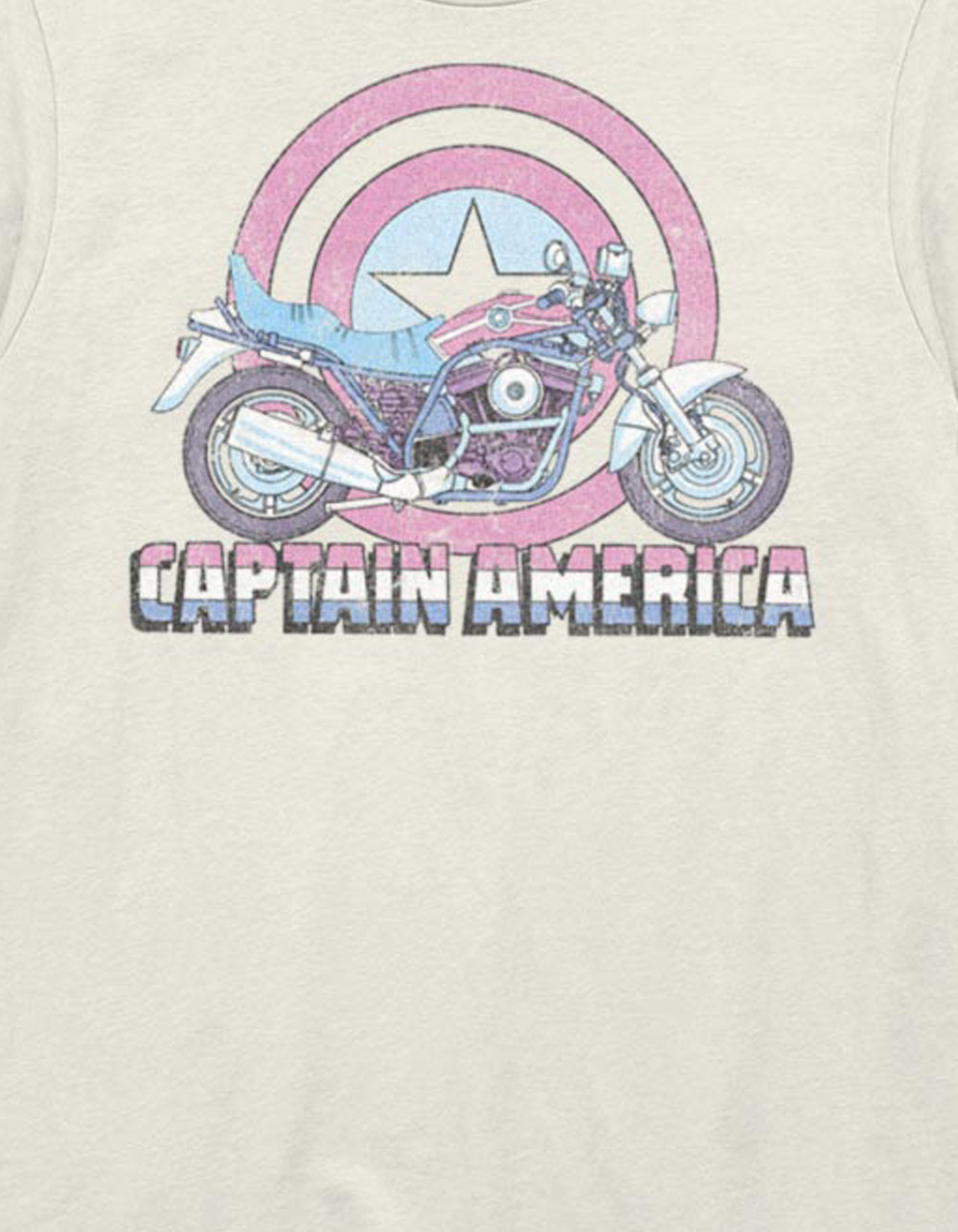 CAPTAIN AMERICA Moto Tee - NATURAL