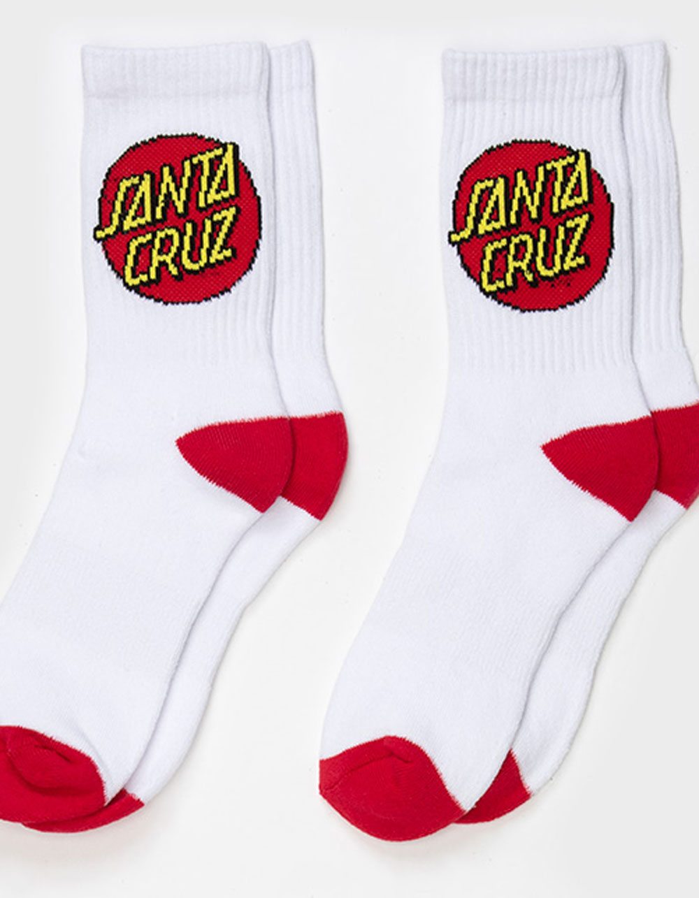 SANTA CRUZ 4 pack Boys Crew Socks - WHITE