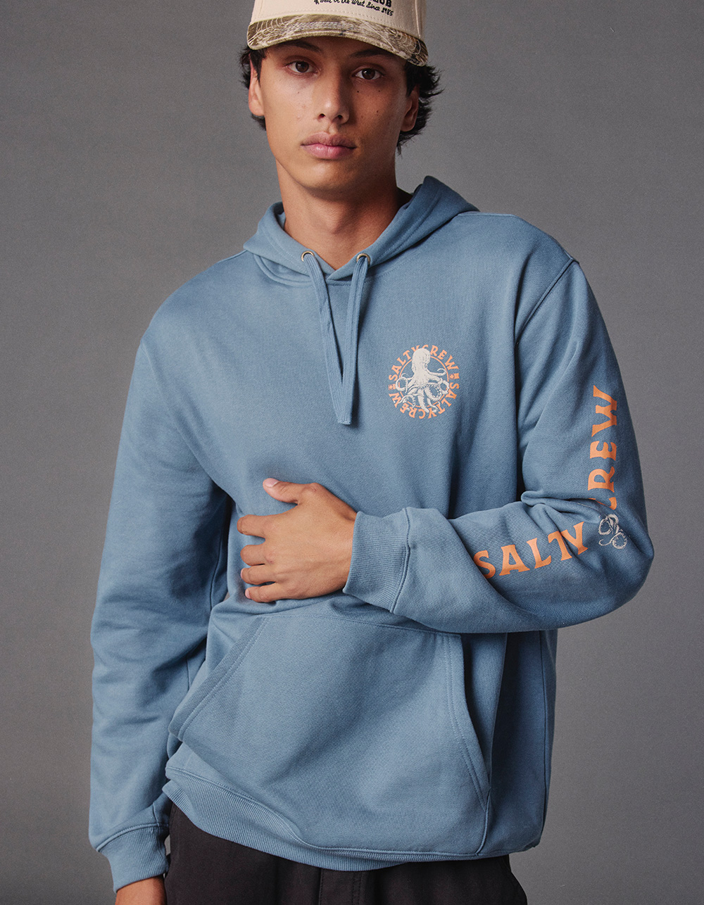 SALTY CREW Tentacles Mens Hoodie - SLATE