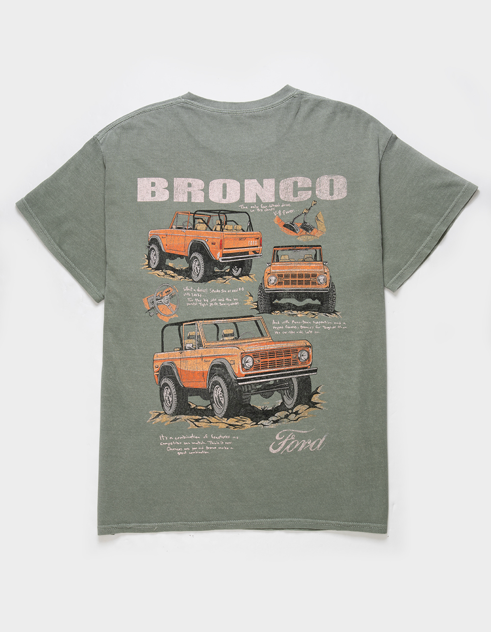 FORD BRONCO Off Road Mens Tee - FOREST