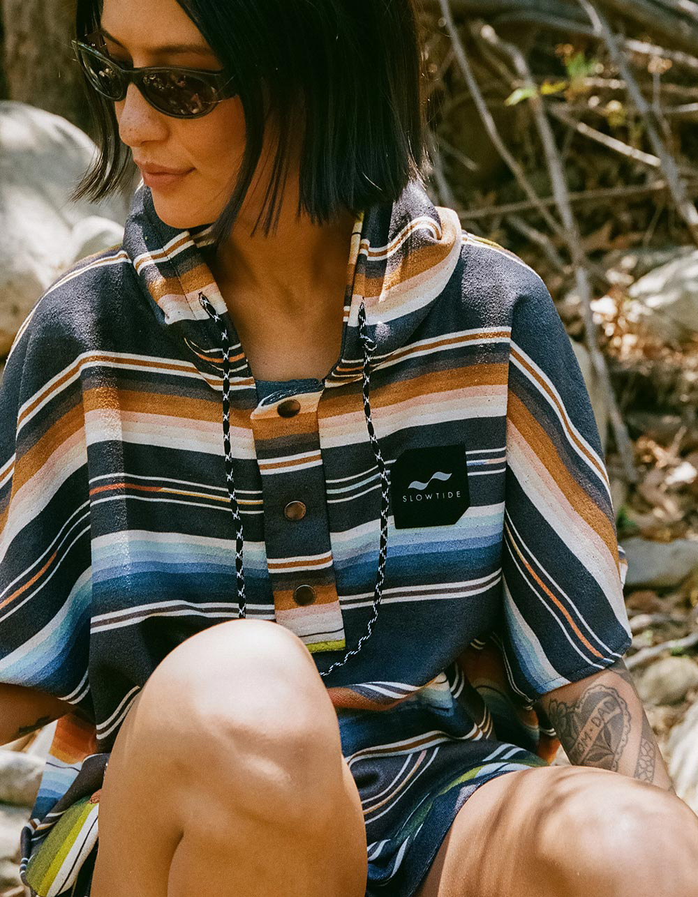 SLOWTIDE Santana Quick-Dry Poncho - MULTI