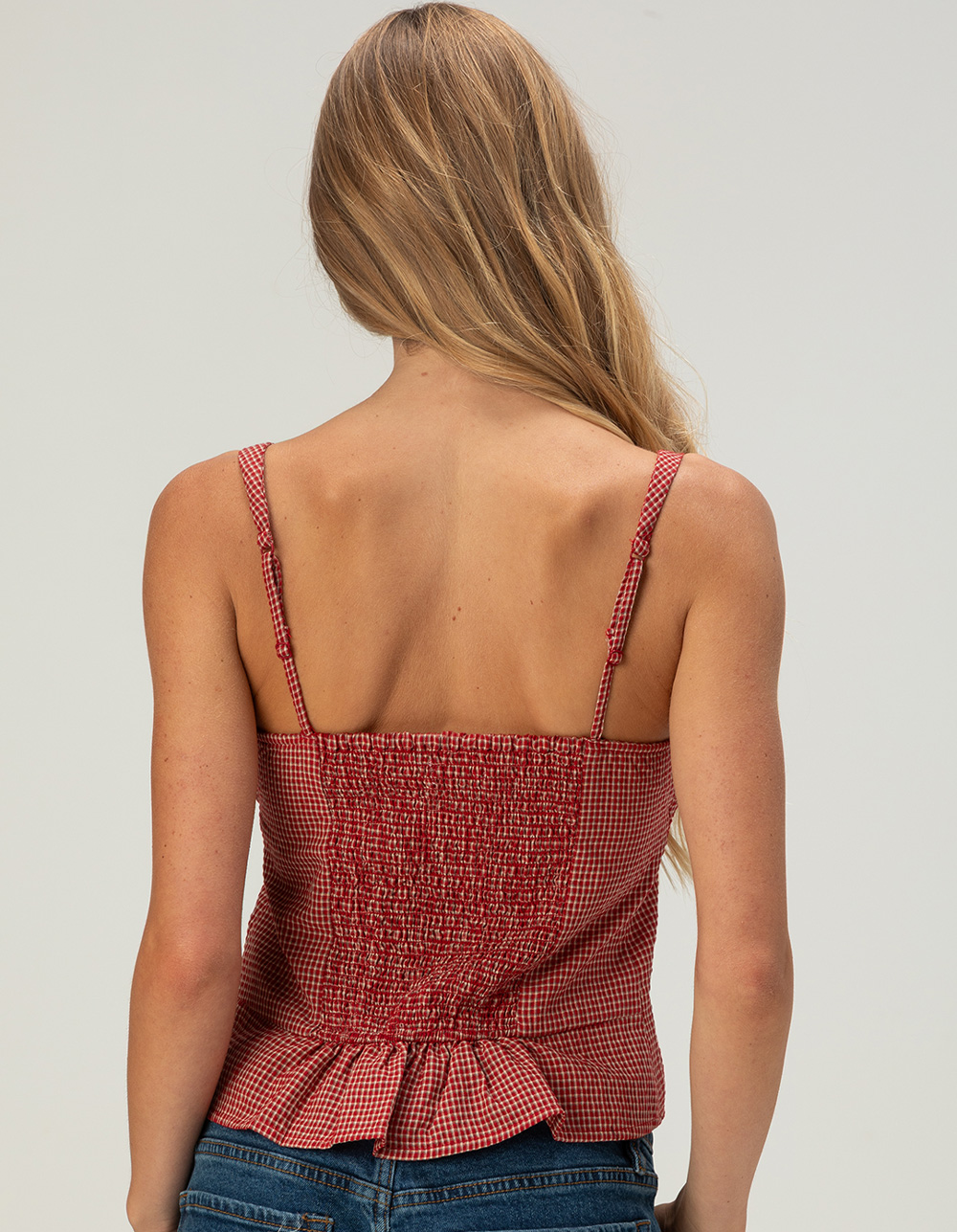 RSQ Womens Button Front Cami - RED