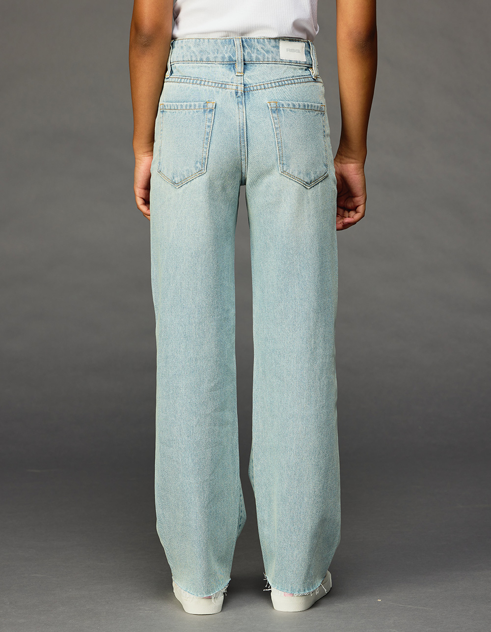 RSQ Girls High Rise Wide Leg Jeans - LIGHT WASH