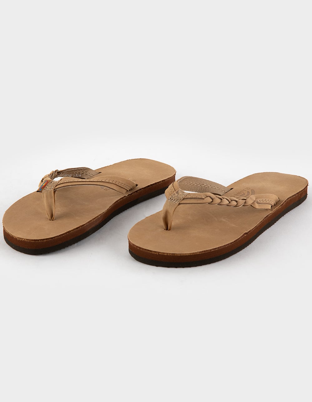 RAINBOW Flirty Braidy Girls Flip Flops - SAND