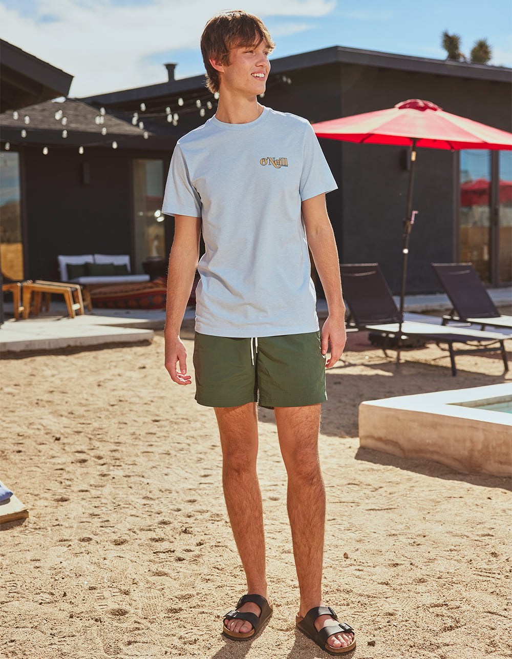 RSQ Mens 6" Nylon Shorts - FOREST