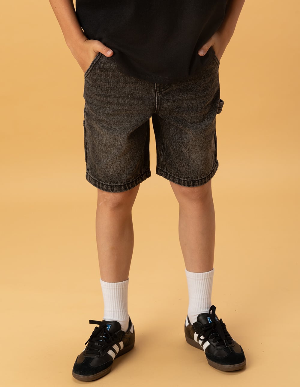 RSQ Boys Utility Jorts - WASHED BLACK