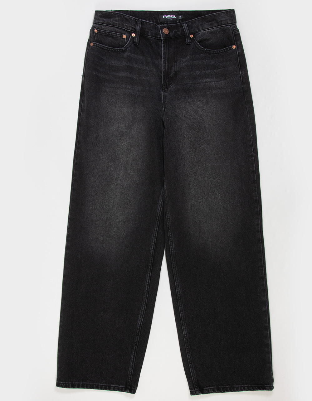 RSQ Mens Extra Baggy Patch Jeans - WASHED BLACK