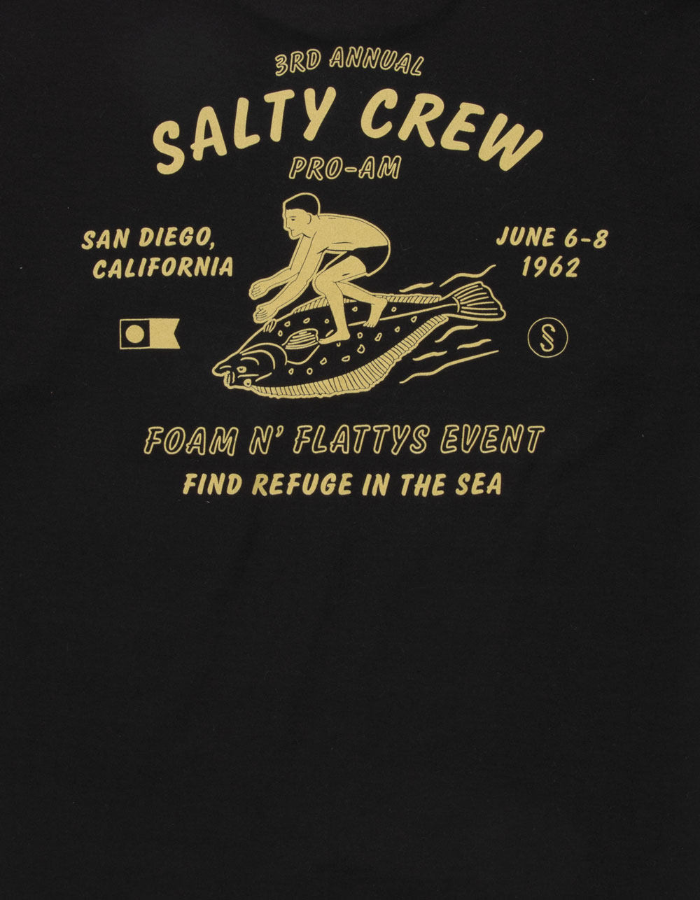 SALTY CREW Foam N' Flattys Mens Tee BLACK Tillys