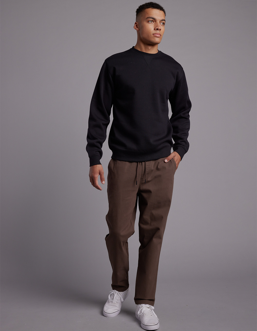 RSQ Mens Twill Pull On Pants - DARK BROWN | Tillys