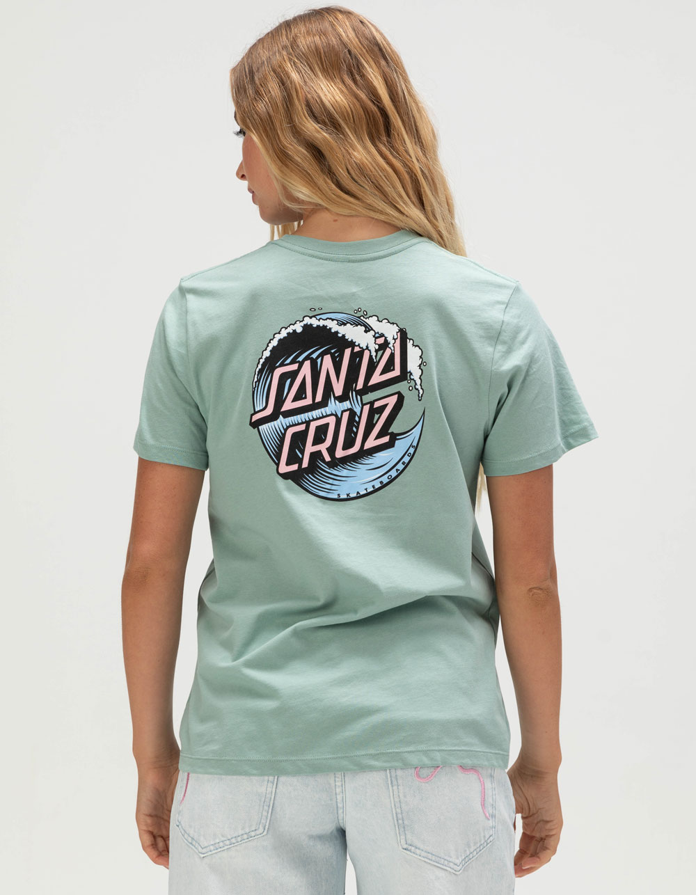 SANTA CRUZ Wave Dot Womens Tee - SEAFOAM