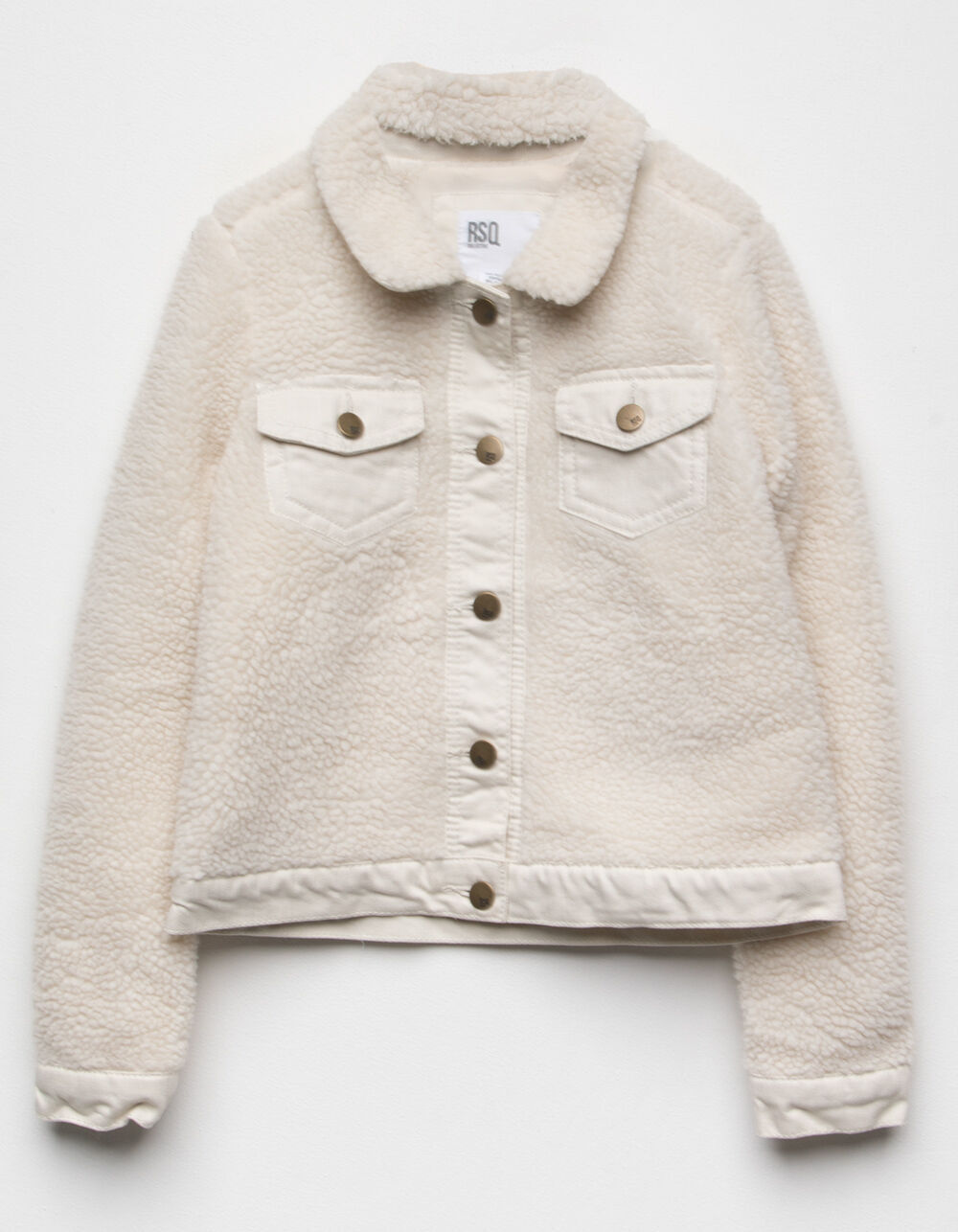 RSQ Sherpa Girls Cream Trucker Jacket CREAM Tillys