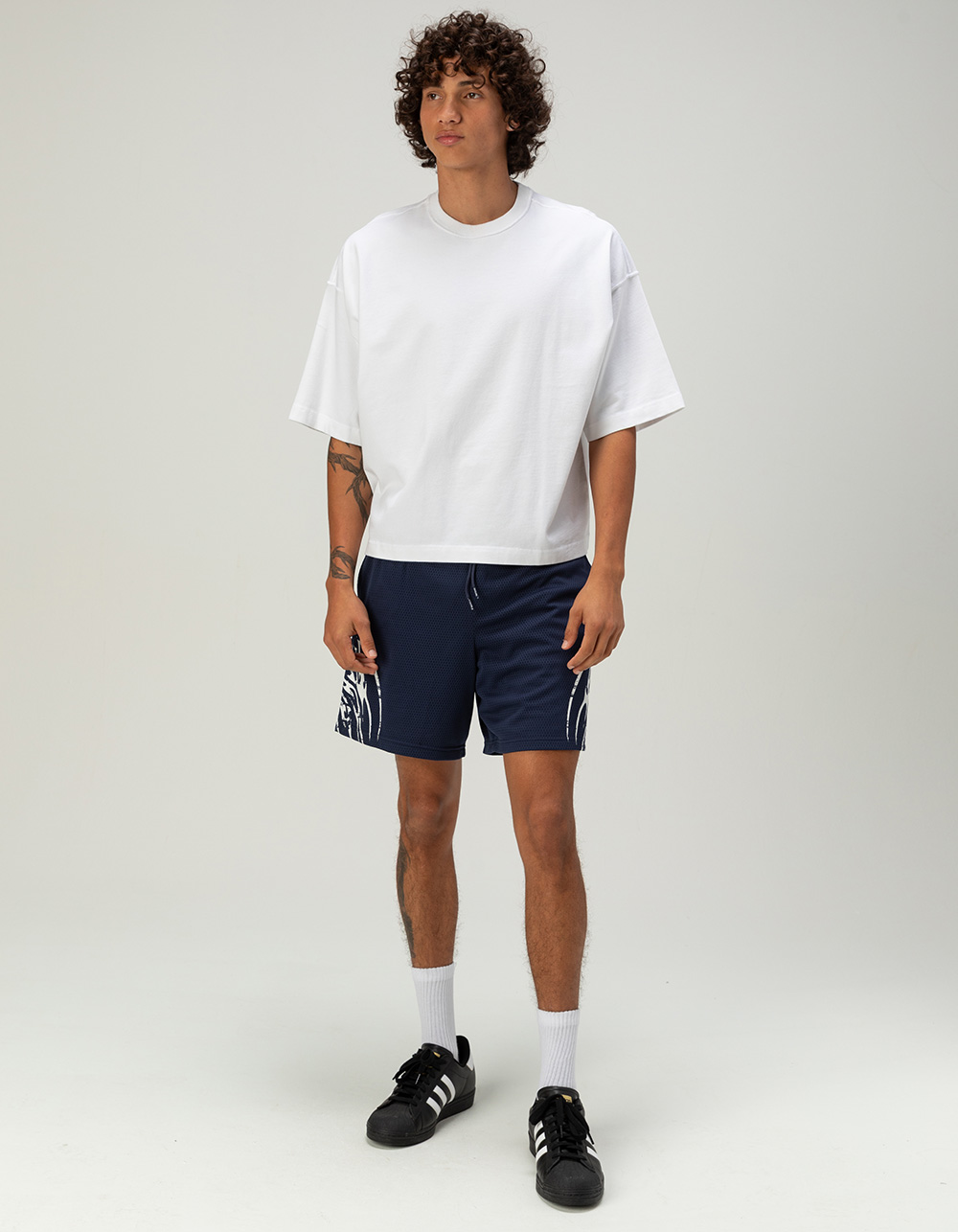 RSQ Mens Baggy Crop Tee - WHITE