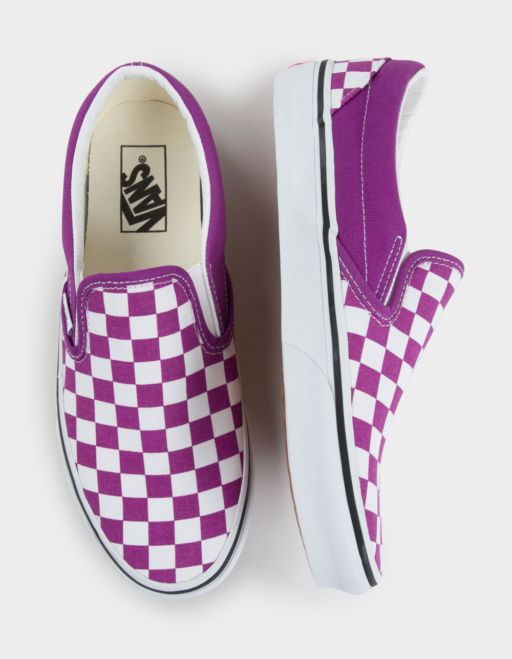 VANS Classic Slip-On Womens Checkerboard Shoes - BERRY