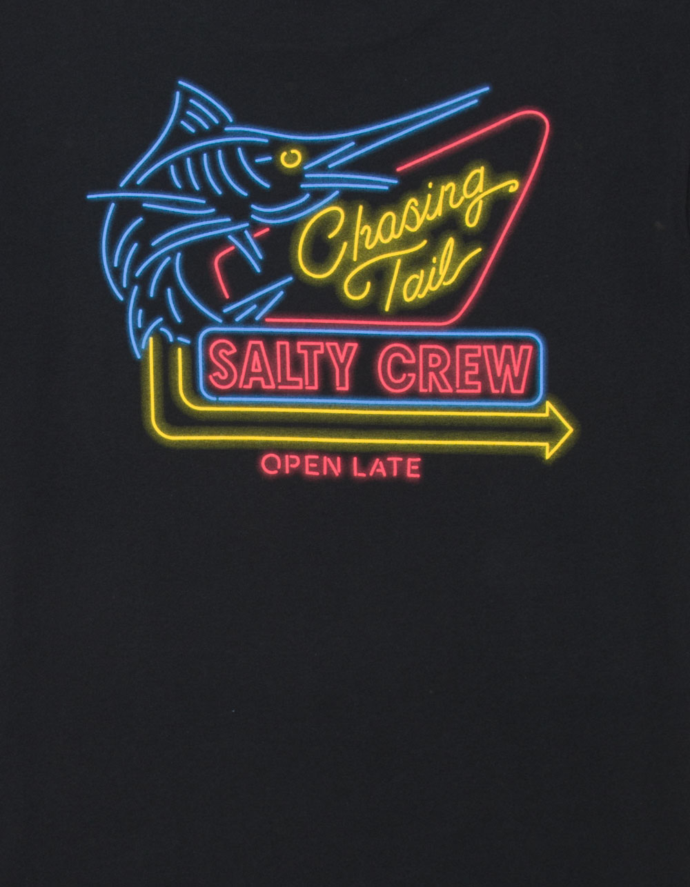 SALTY CREW Neon Sign Mens Tee - BLACK