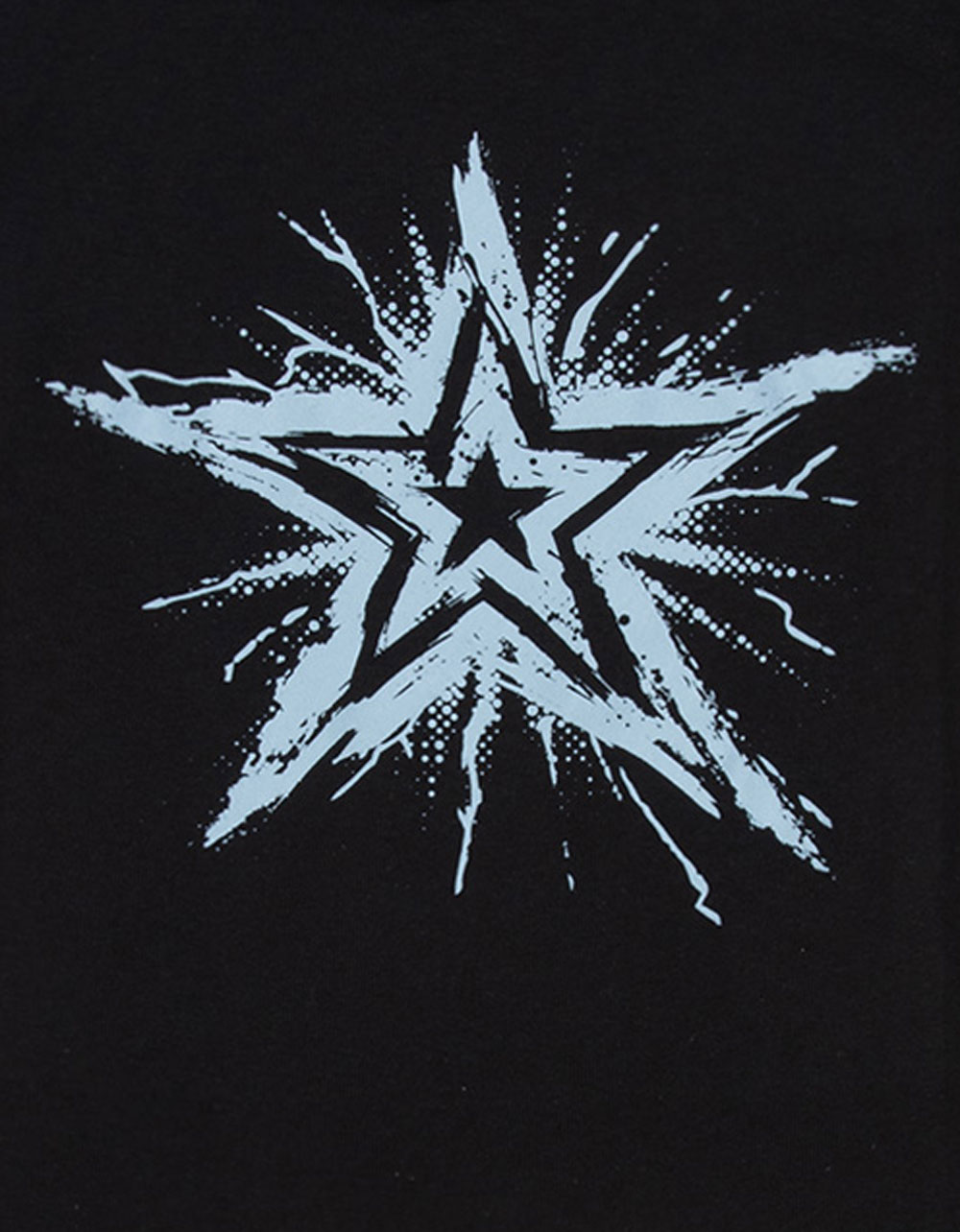 FULL TILT Puff Star Girls Tee - BLACK