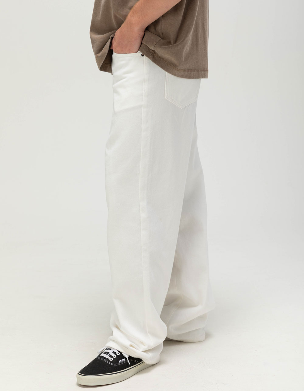 RSQ Mens Baggy Jeans - WHITE
