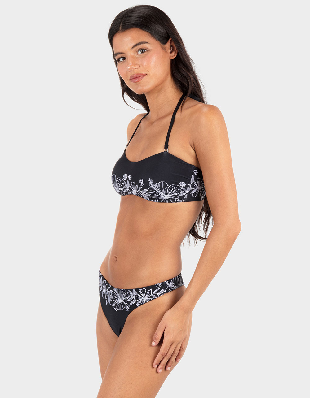 HURLEY Tropical Blooms Bandeau Womens Bikini Top - RED