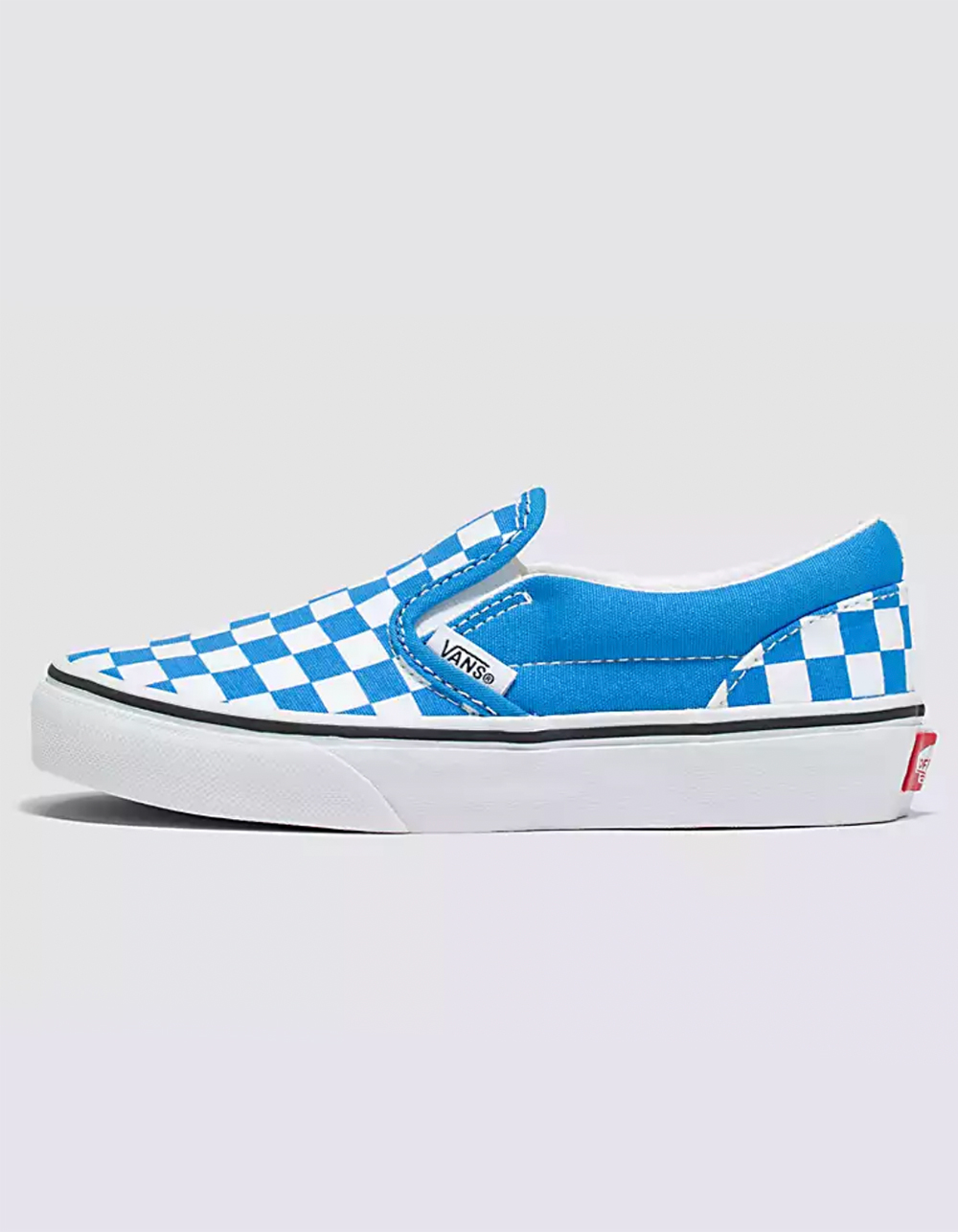 VANS Classic Slip-On Kids Checkerboard Shoes - BLUE/WHT | Tillys