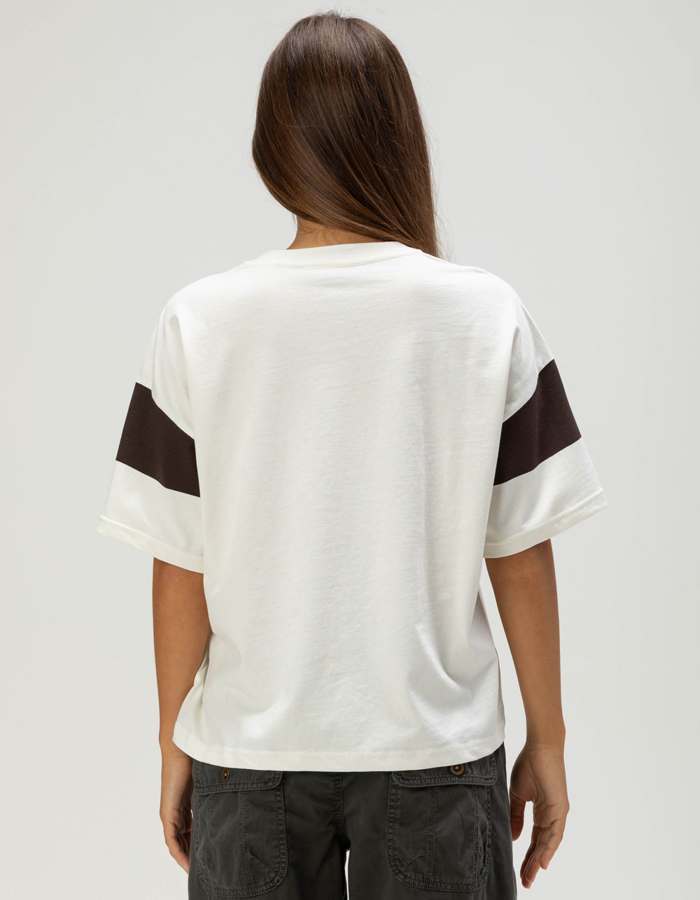 BRIXTON Football Womens Boxy Tee - IVORY