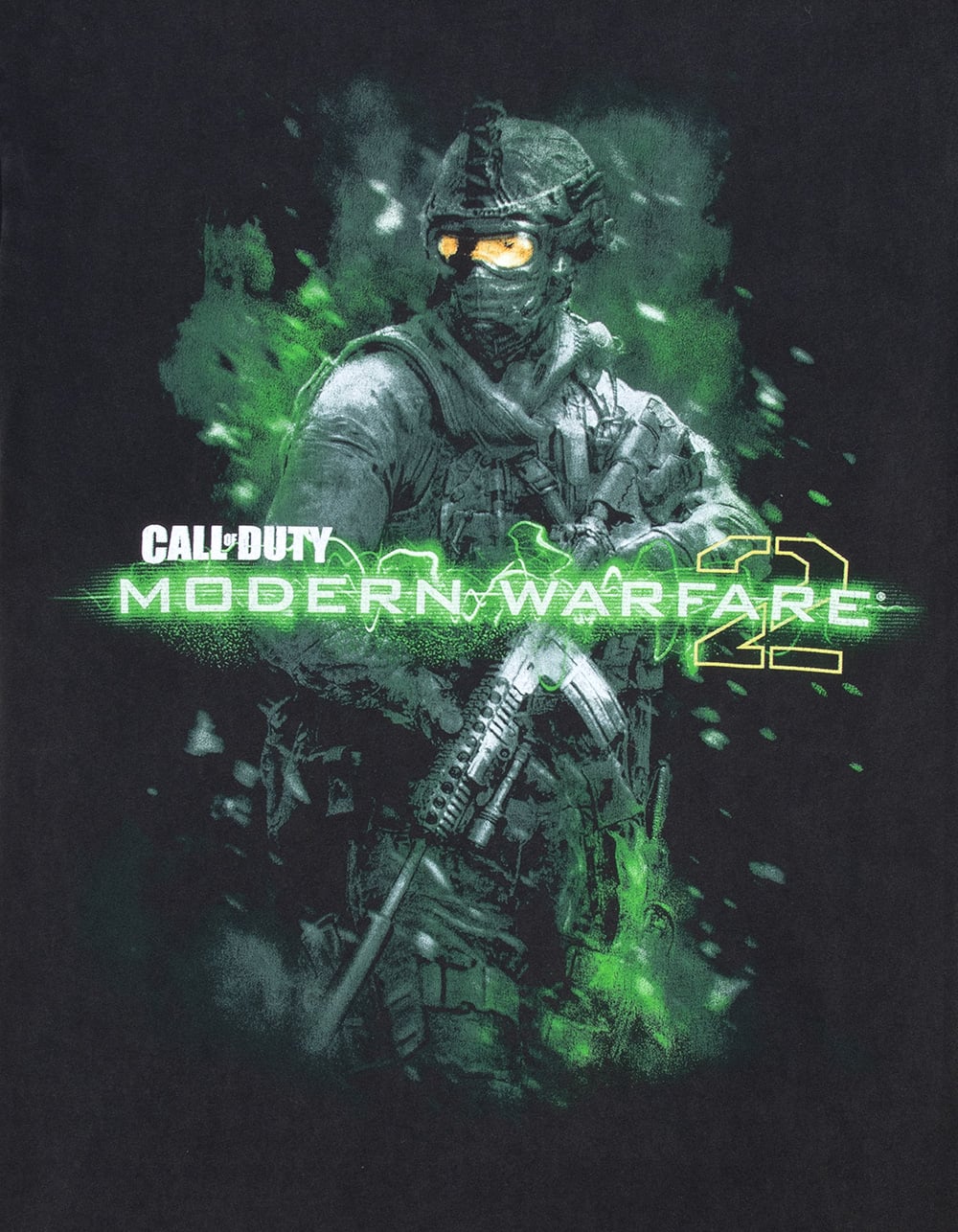 CALL OF DUTY Modern Warfare 2 Crosshair Mens Boxy Tee - WASHED BLACK