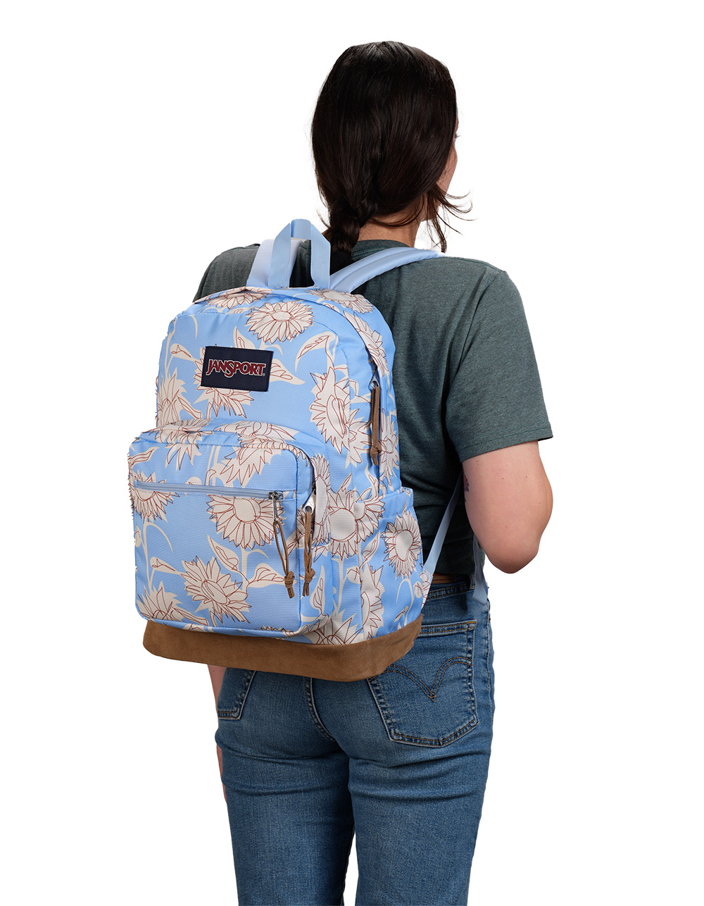 JANSPORT Right Pack Backpack - SKETCHY SUNFLOWER BLUE