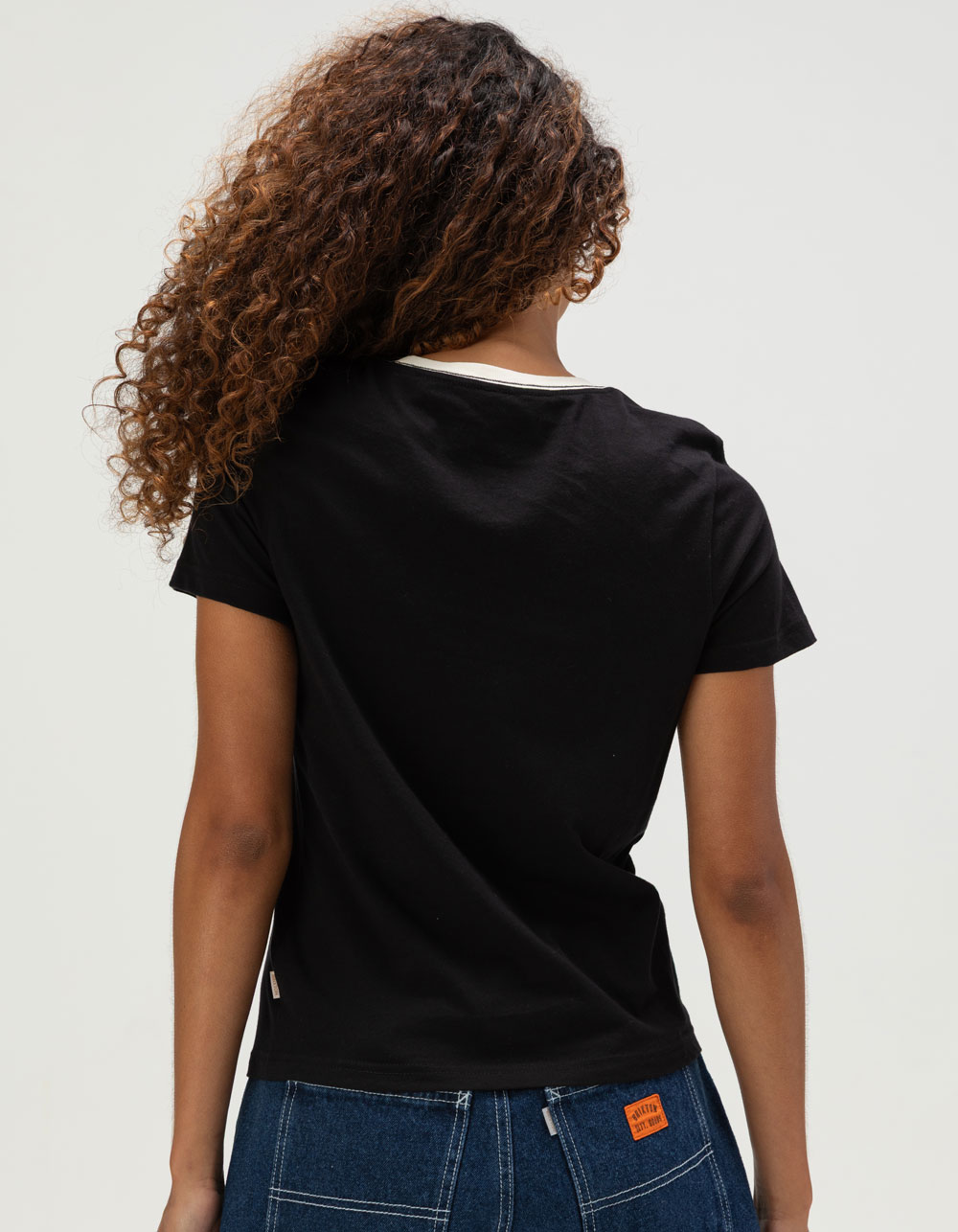 BRIXTON Buckle Up Womens Fitted Tee - BLK/WHT