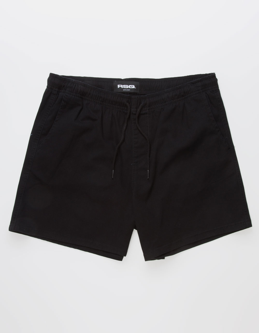 RSQ Mens Twill Pull On Shorts - BLACK