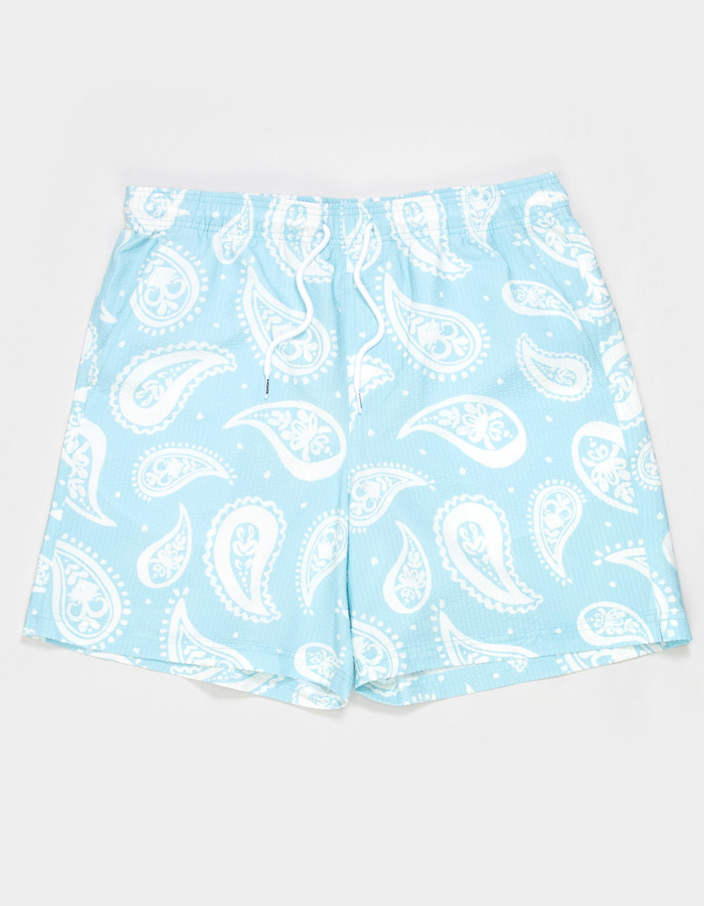 RSQ Mens Seersucker 6.5" Swim Trunks - CRYSTAL BLUE