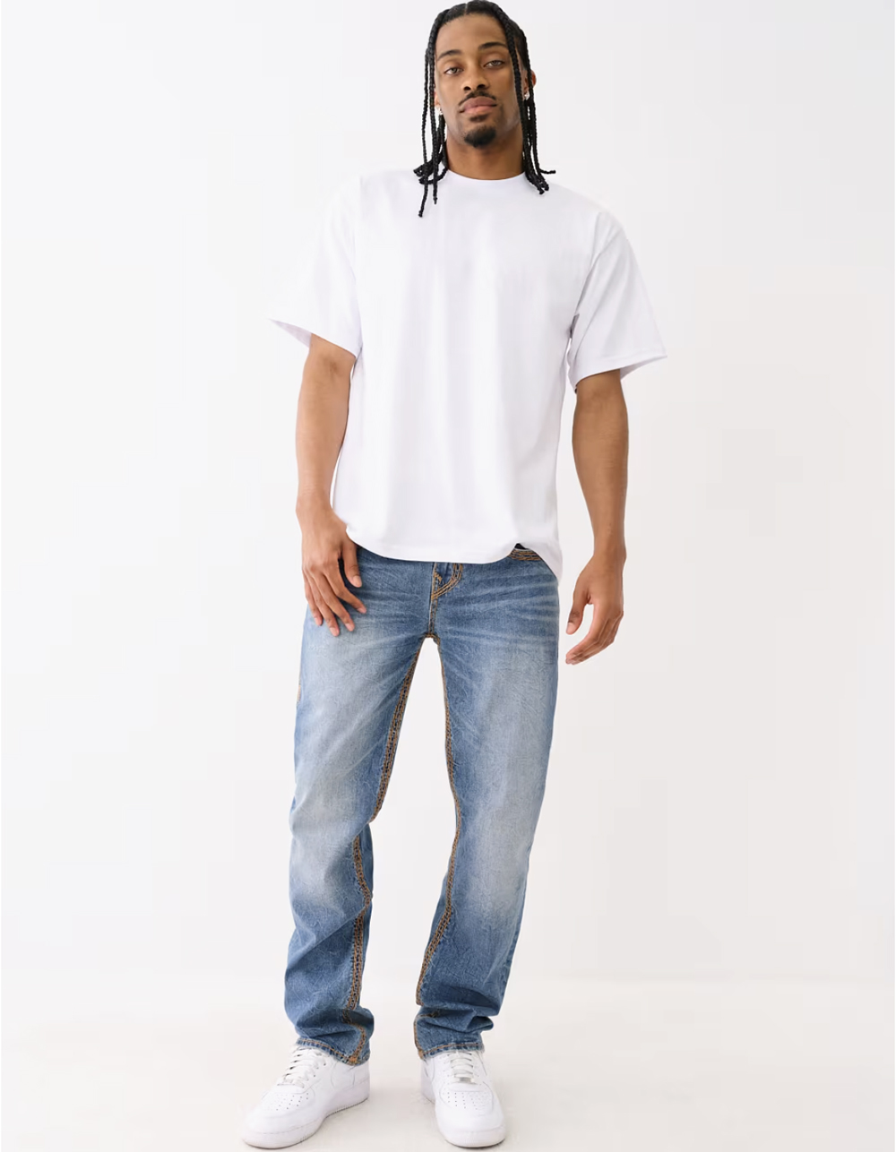 TRUE RELIGION Ricky Super QT Flap Mens Relaxed Straight Jeans