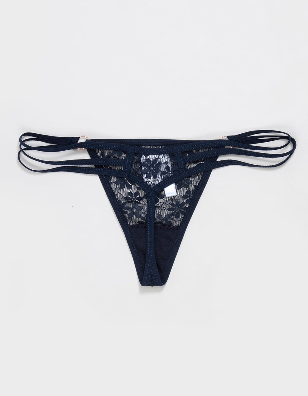 FULL TILT Strappy Side Lace Thong - NIGHT