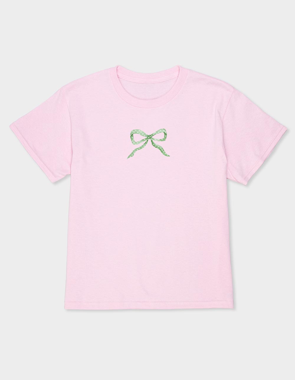 BOW Polka Dot Fill Unisex Kids Tee - LIGHT PINK