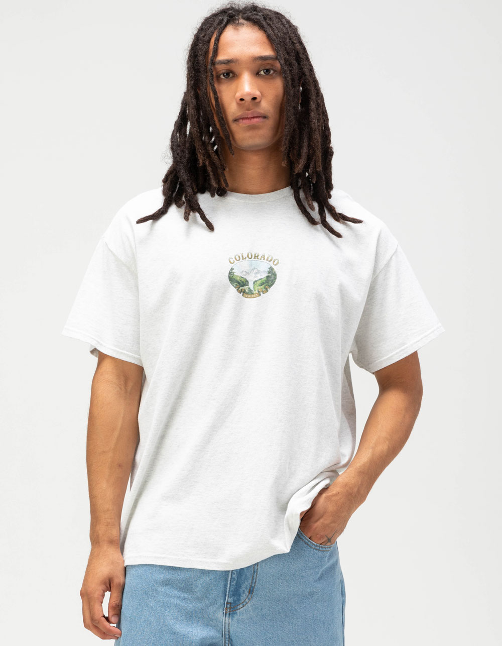 BDG Urban Outfitters Colorado Mens Tee - CREAM