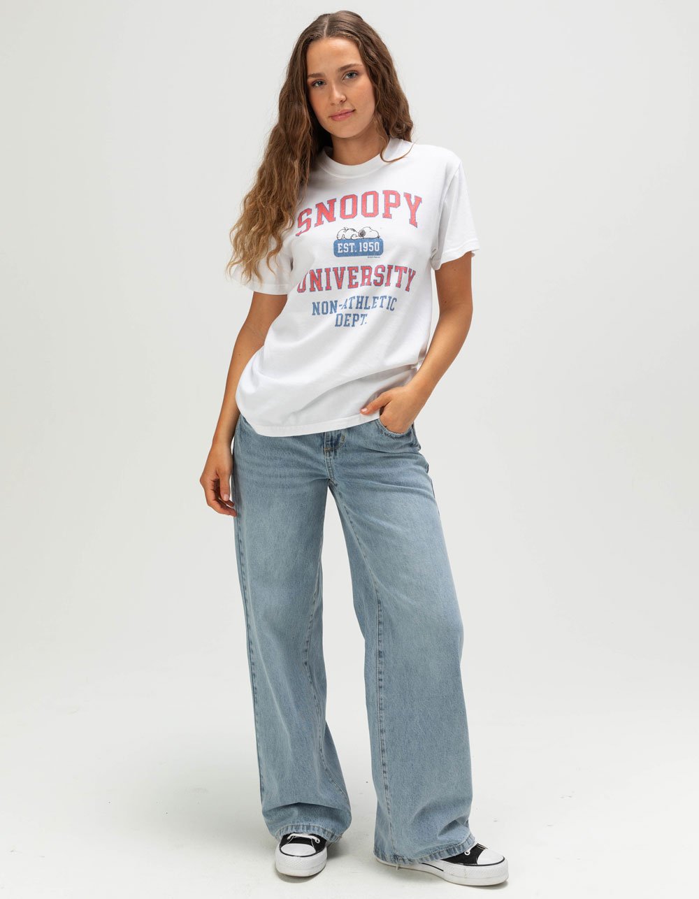 RIOT SOCIETY x Peanuts Non-Athletic Dept. Womens Tee - WHITE