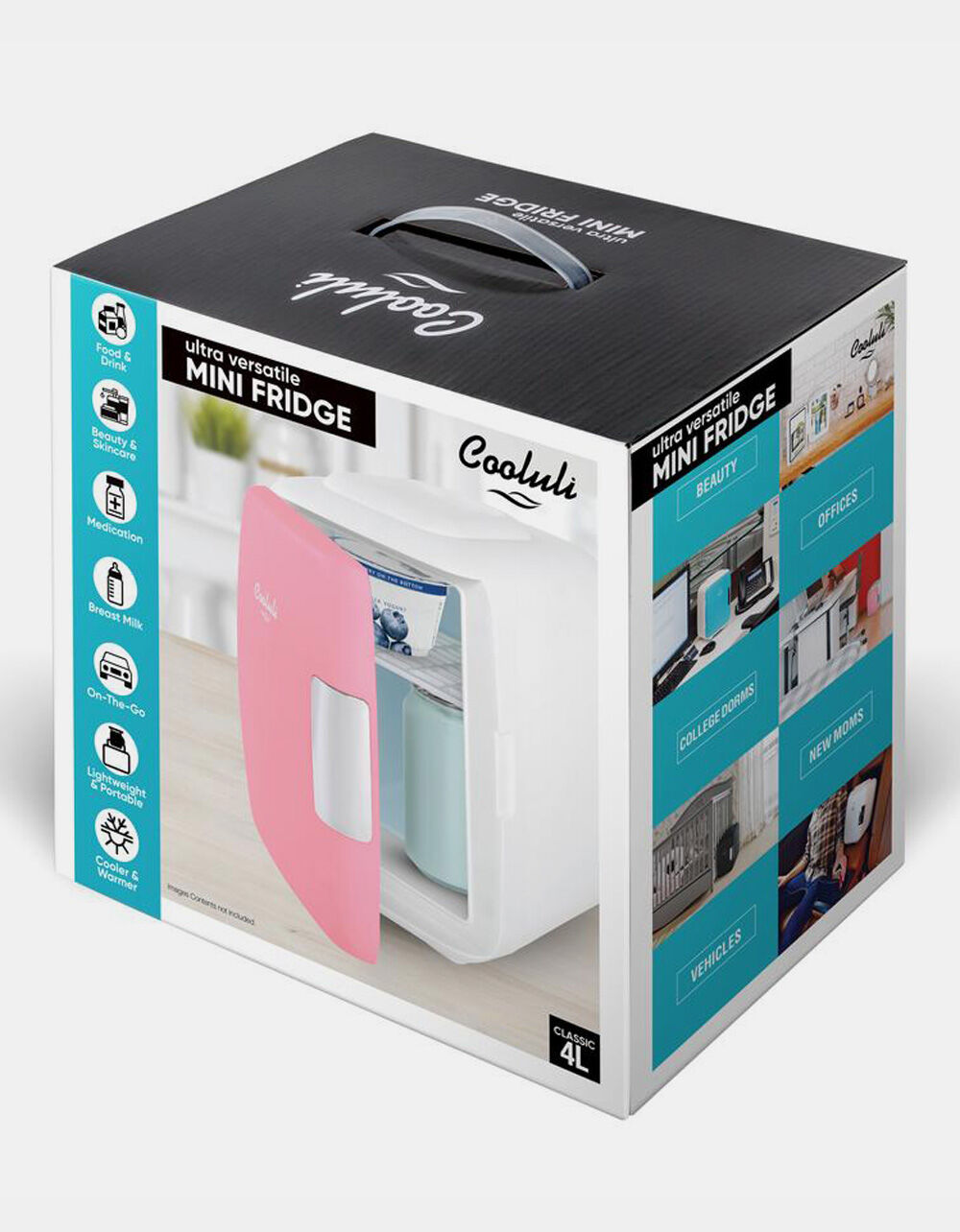 COOLULI Classic 4 Liter Small Pink Mini Fridge PINK Tillys