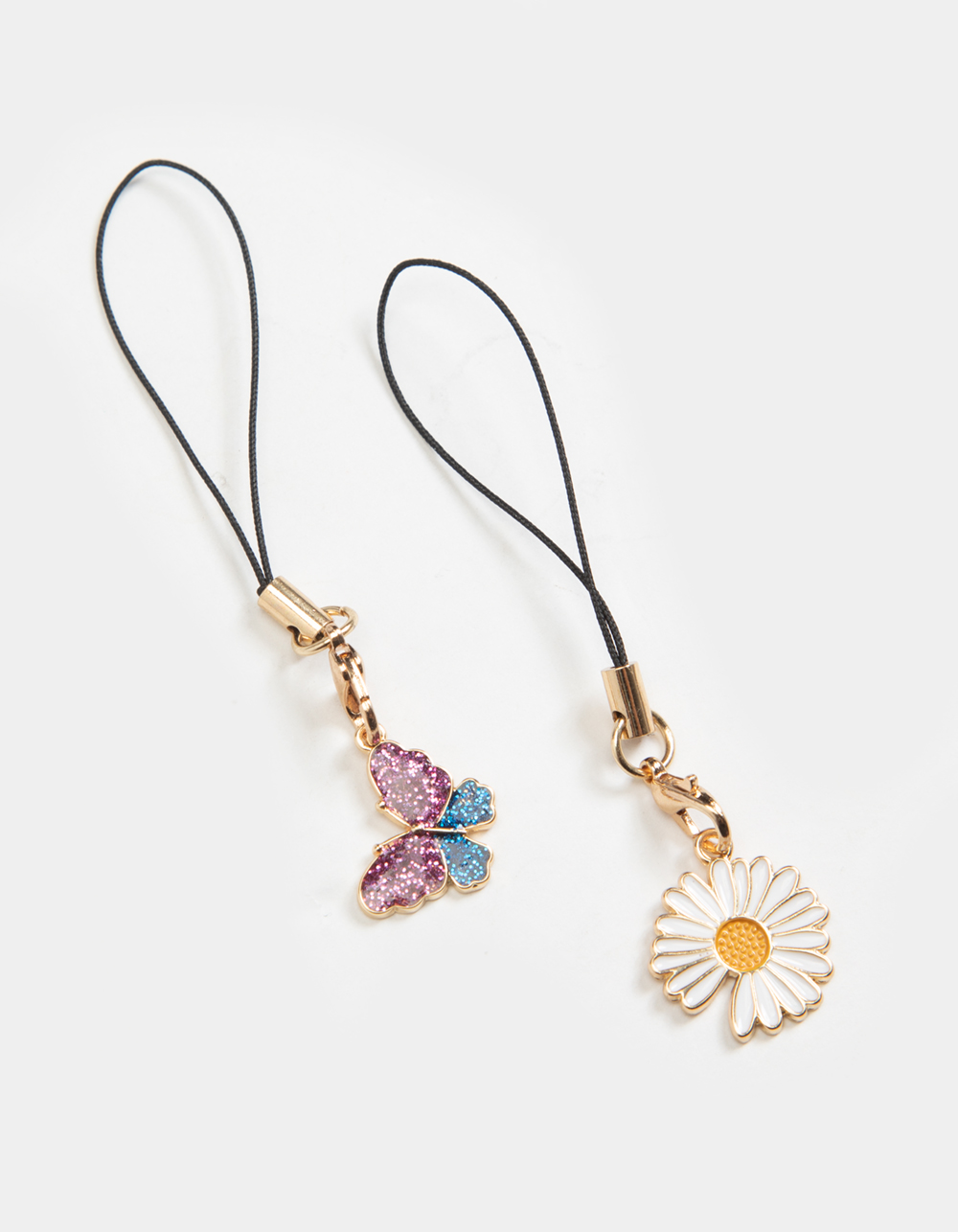 URBAN SOUL Butterfly and Flower Phone Charms MULTI Tillys