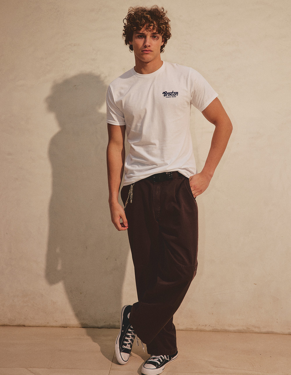 BRIXTON Gusto Mens Tee - WHITE
