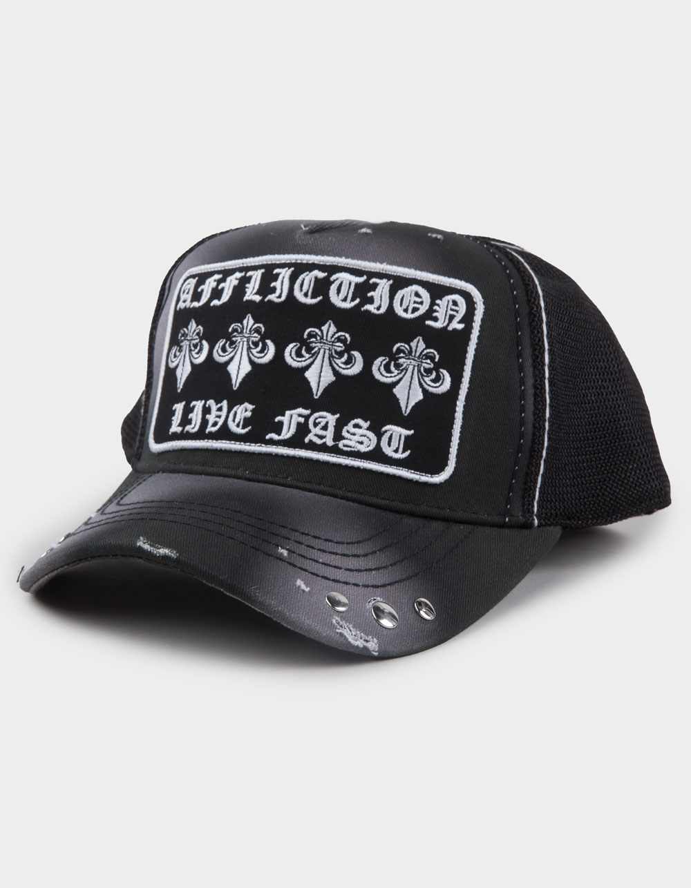 AFFLICTION Life Womens Trucker Hat - BLACK
