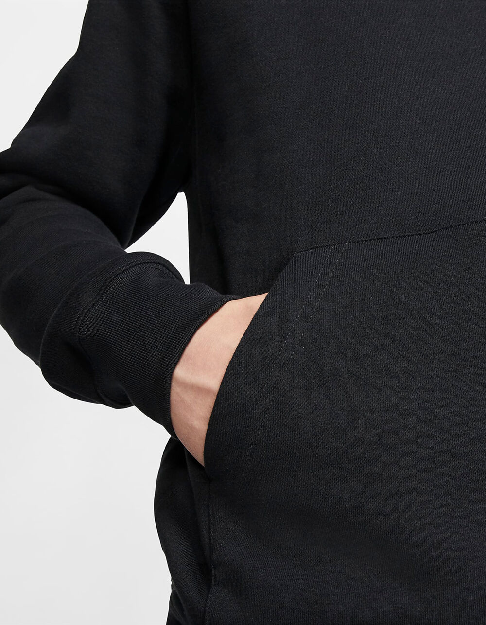 mens nike club hoodie black