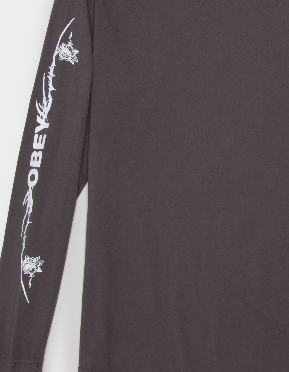 OBEY Tribal Rose Mens Long Sleeve Tee - WASHED BLACK