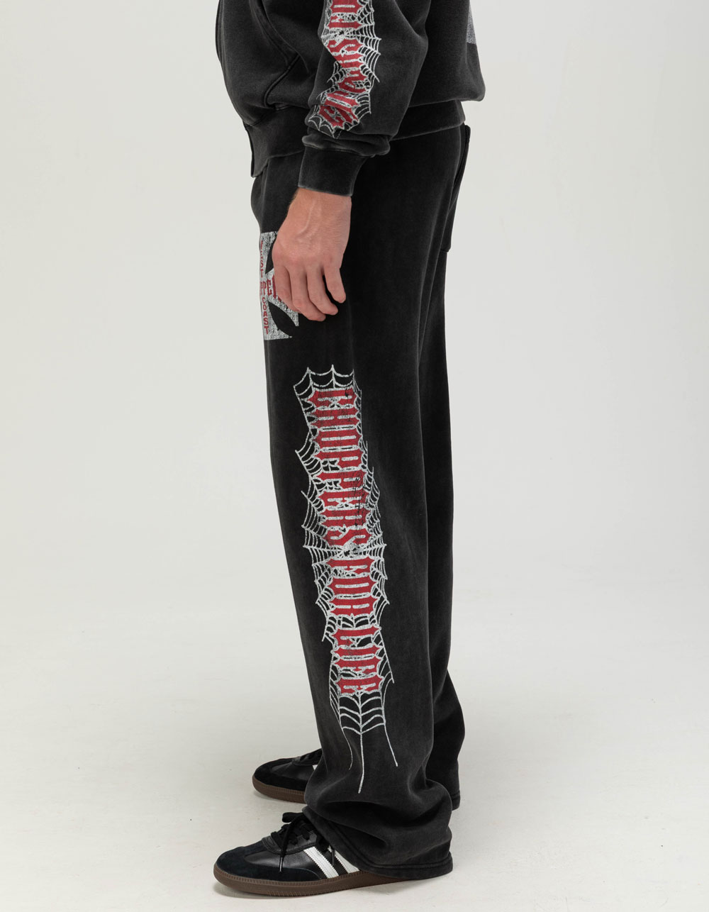WEST COAST CHOPPERS Crawler Mens Sweatpants - WASHED BLACK