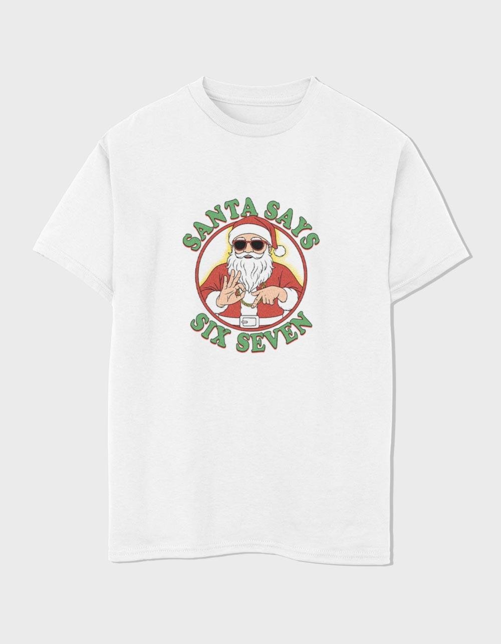 SANTA Six Seven Unisex Kids Tee - WHITE