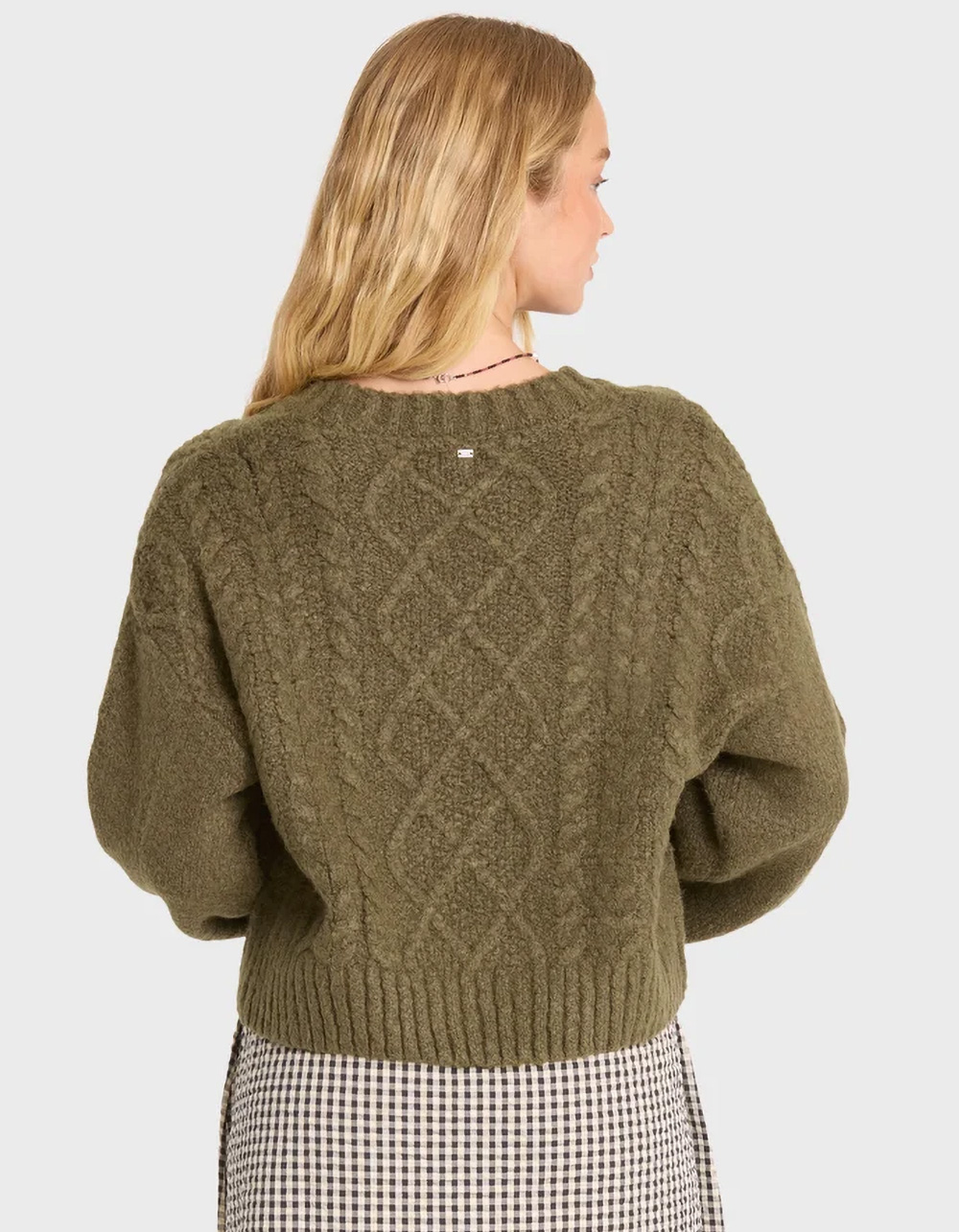 BILLABONG August Womens V-Neck Cardigan - MOSS