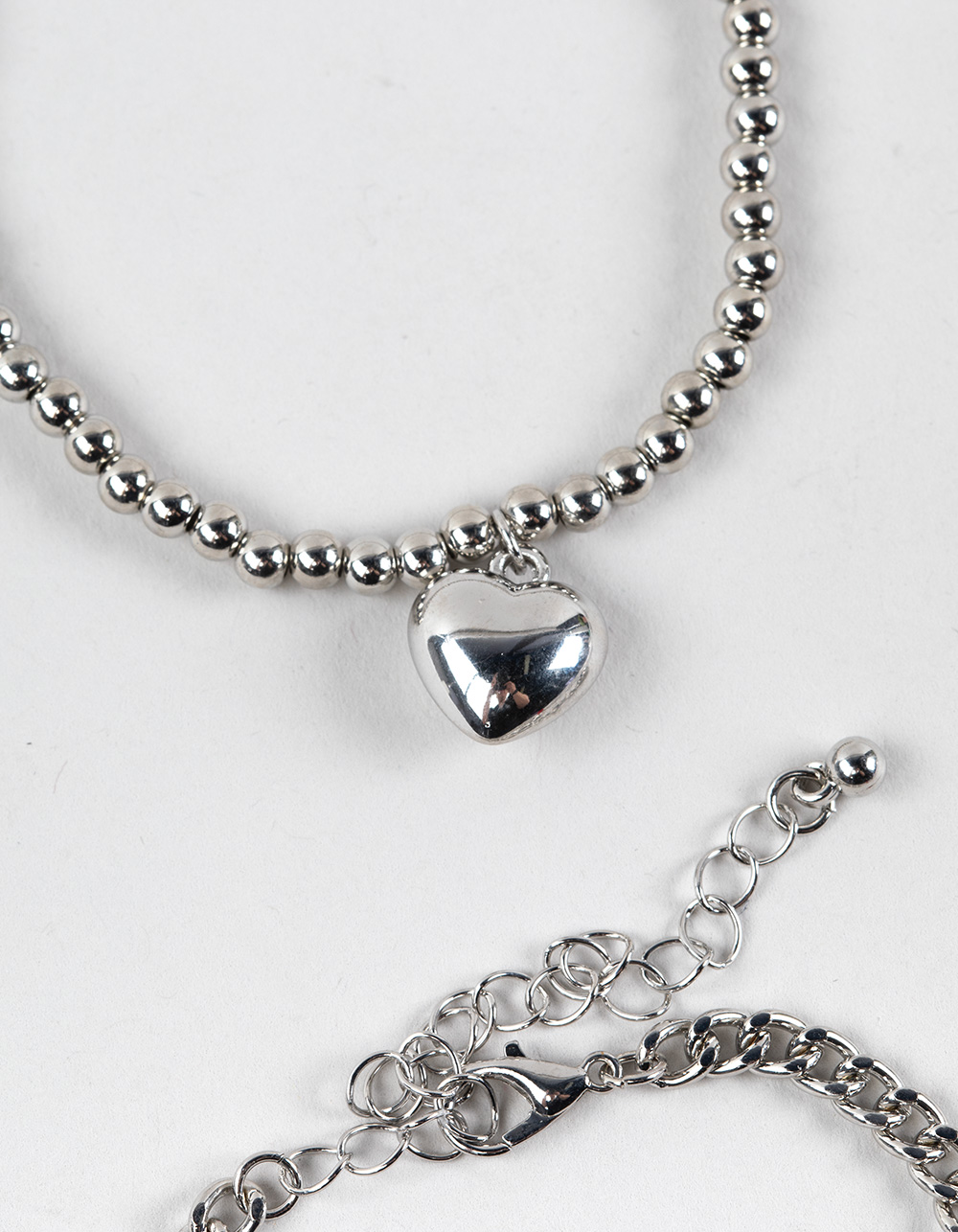 FULL TILT Dice/Cherry/Heart Bracelet Set - SILVER