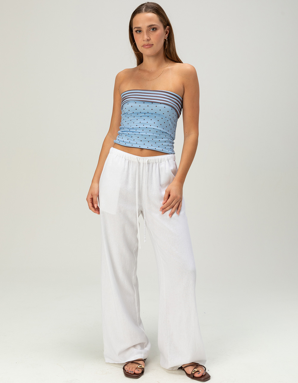 RSQ Womens Reversible Tube Top - BLUE COMBO