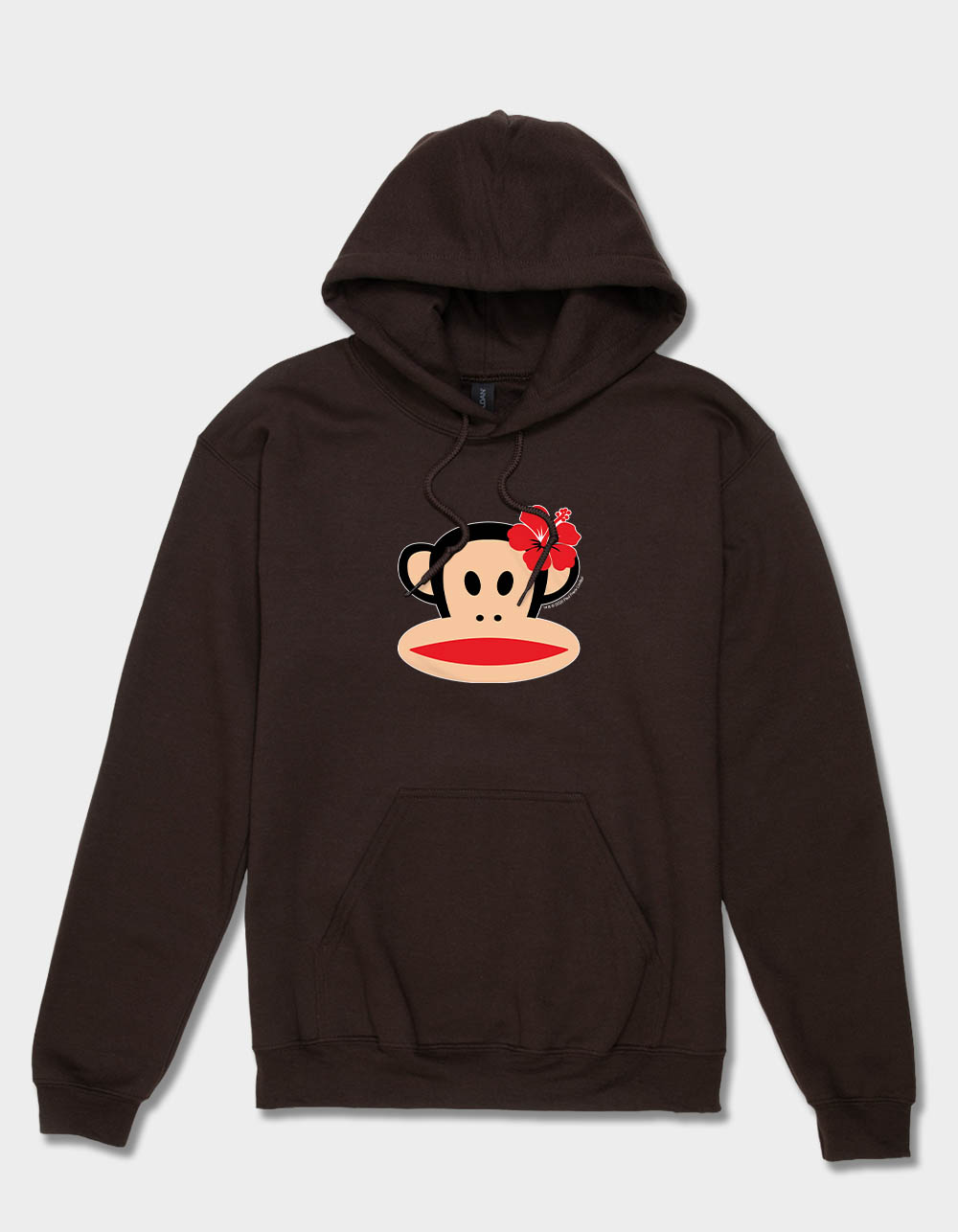 PAUL FRANK Hibiscus Unisex Hoodie - CHOCOLATE