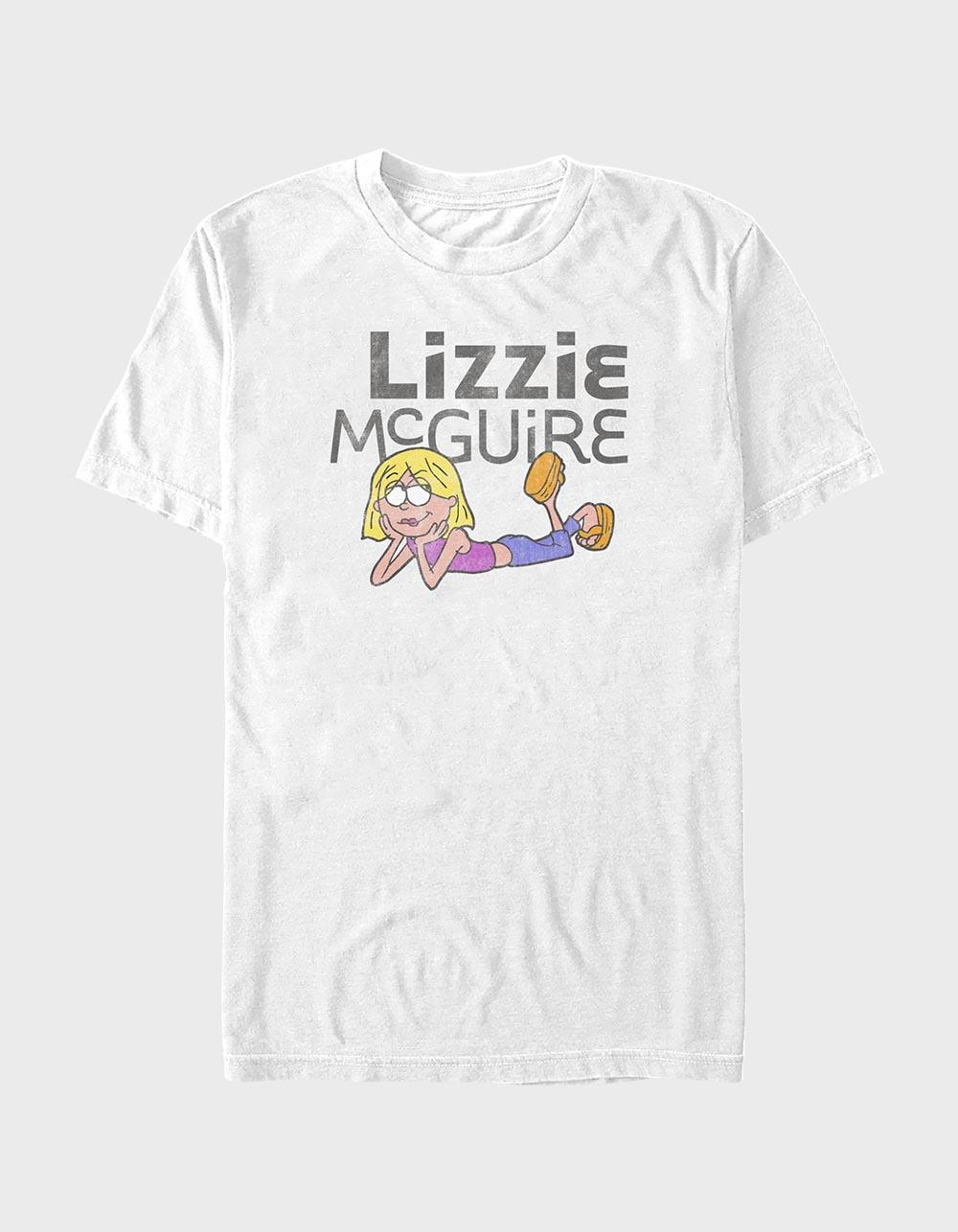 LIZZIE MCGUIRE Toon Logo Distressed Unisex Tee - WHITE