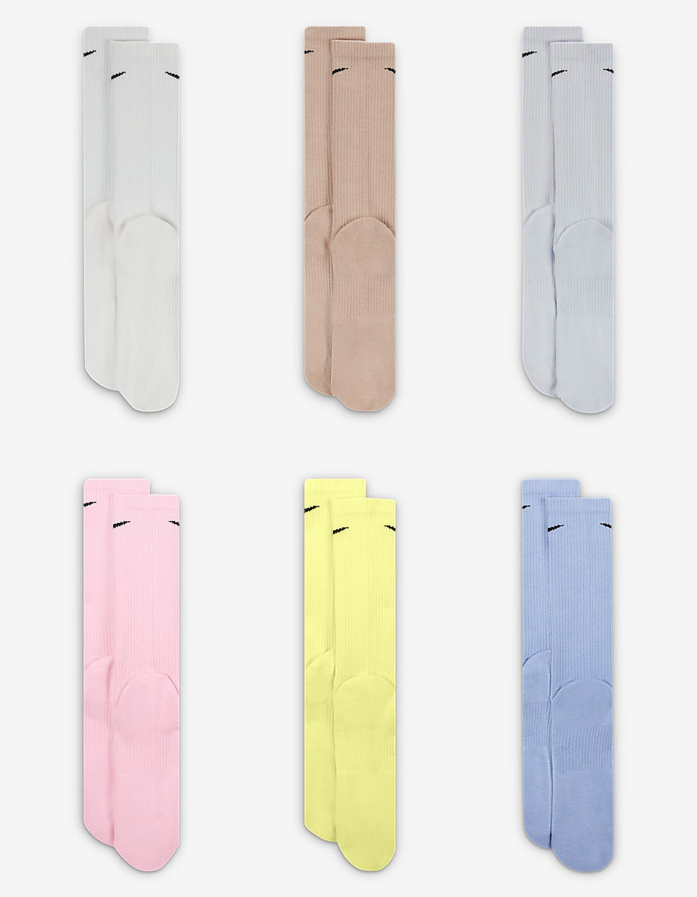 NIKE Everyday Plus Cushioned 6 Pack Crew Socks