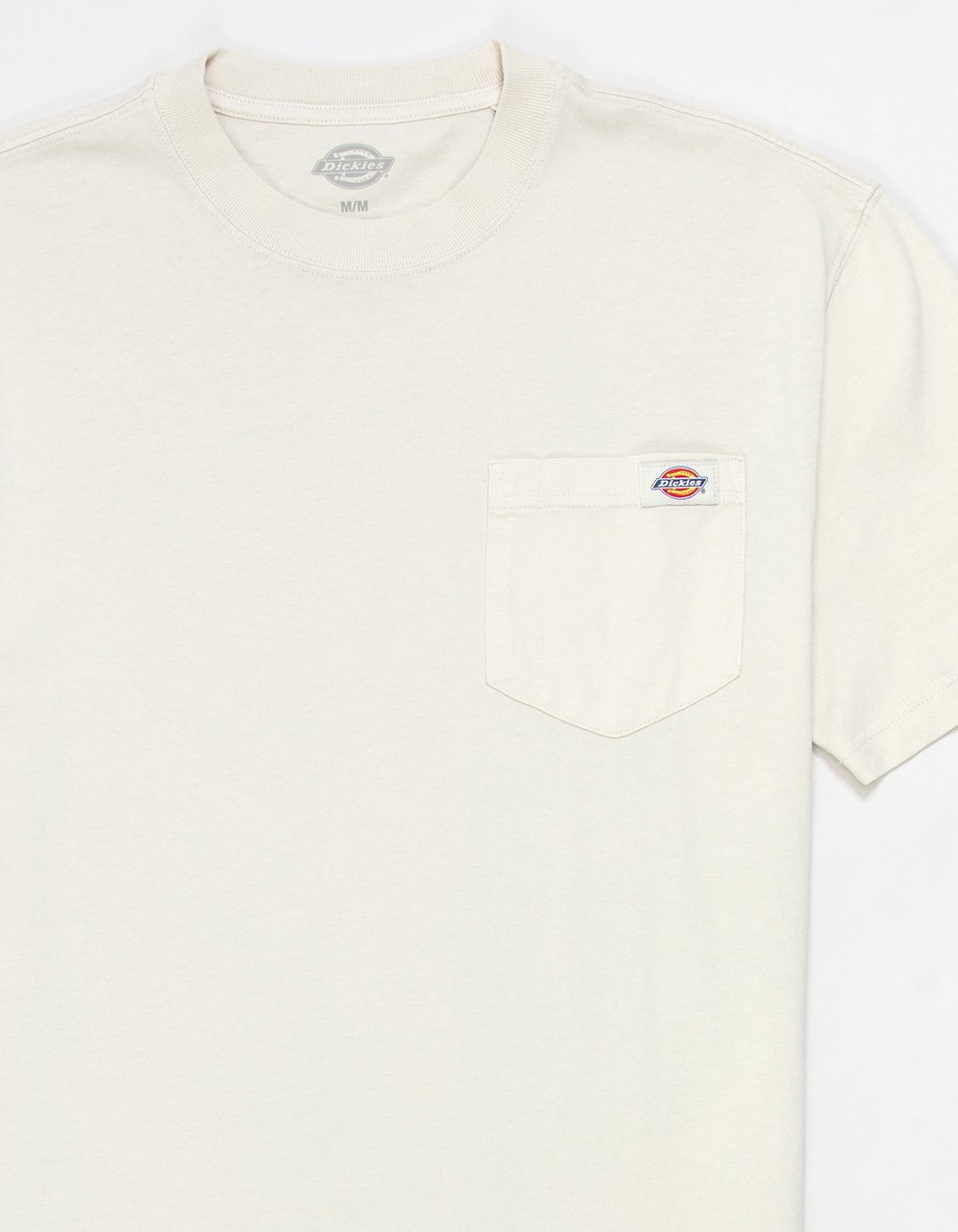 DICKIES Worn Dyed Mens Pocket Tee - CREAM
