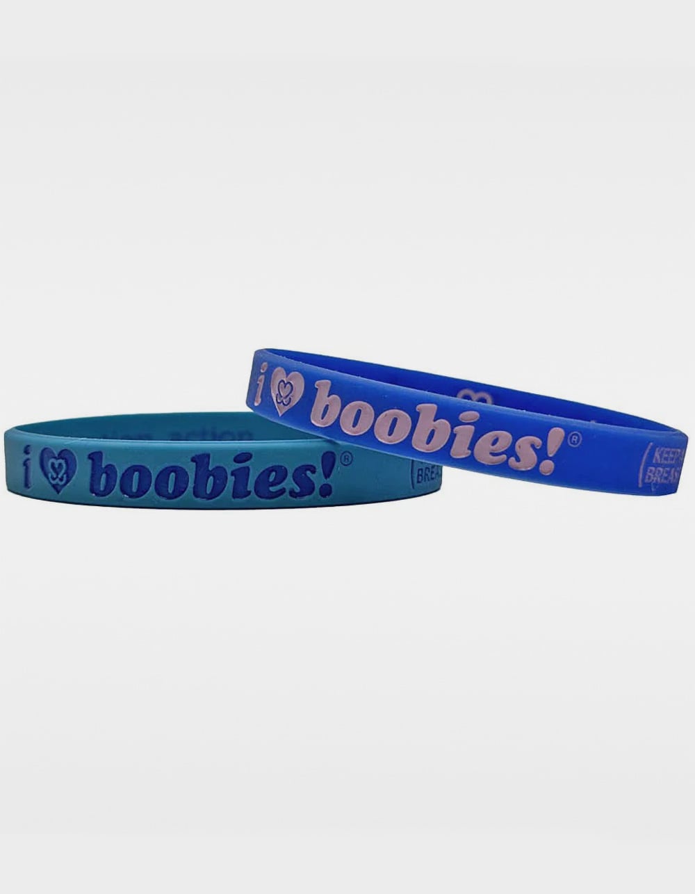 KEEP A BREAST I Love Boobies! 2 Pack Mini Bracelets